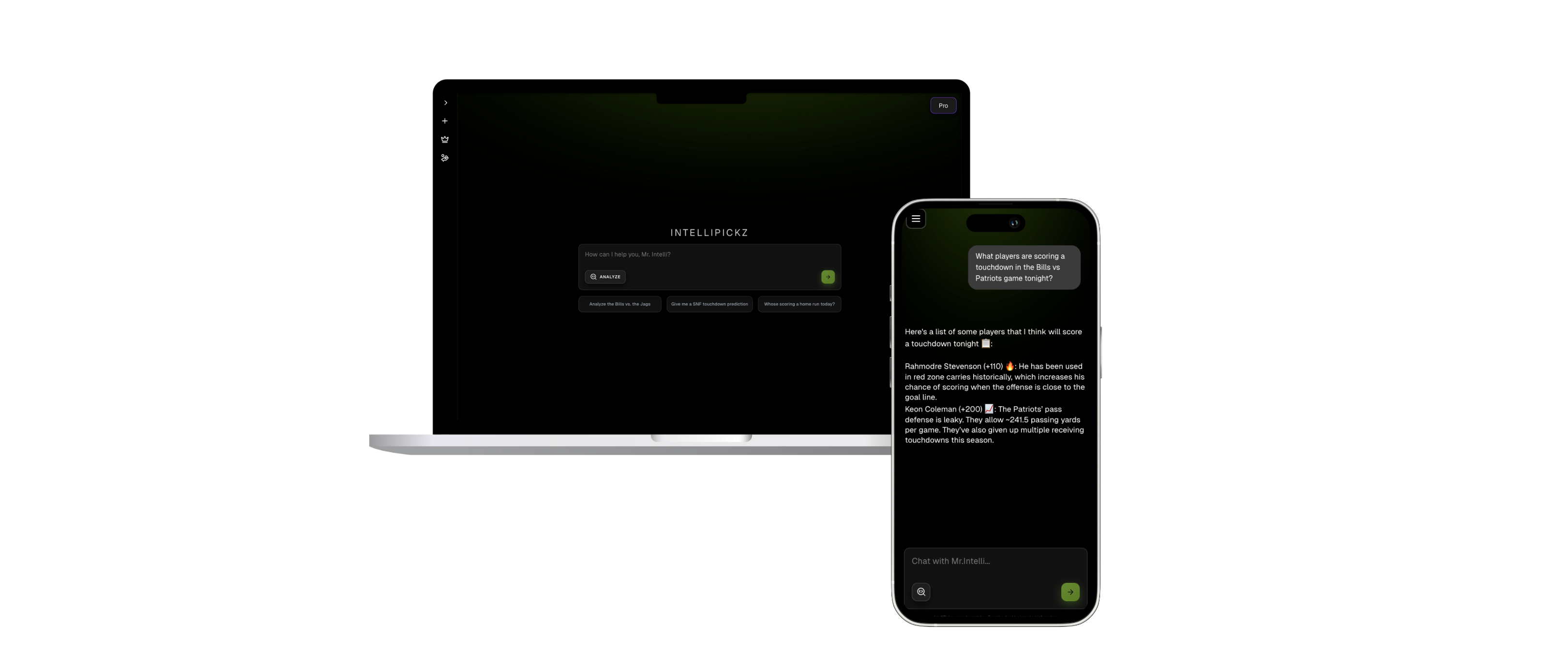 IntelliPickz AI Betting Assistant on multiple devices